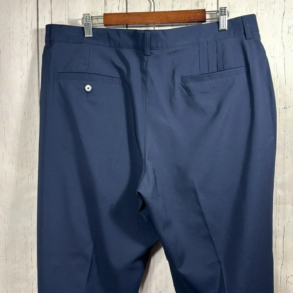 Adidas Climate Mens Pants 38X34 Chino Golf Breathable Stretch Blue Casual Pants